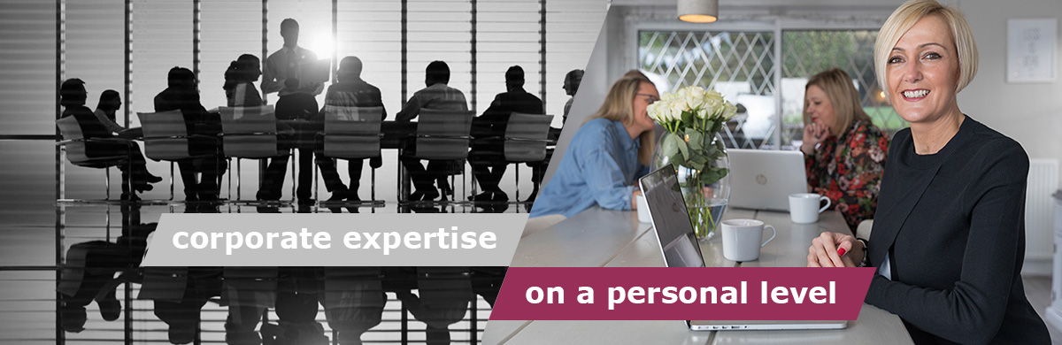 corporate expertise on a personal level